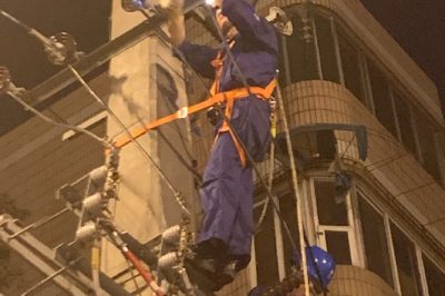 搶修10千伏力陽路河池路口環(huán)網(wǎng)柜河池新區(qū)支線緊急缺陷