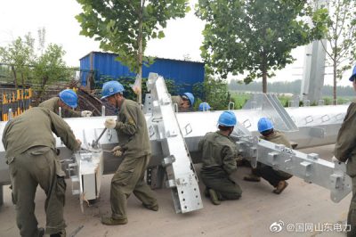 10千伏通達線富強支線新建9號轉角鐵塔線路，助力地方經(jīng)濟發(fā)展