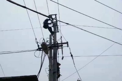 更換絕緣導(dǎo)線，拆除舊電桿，心里電桿，有效降低線路損耗