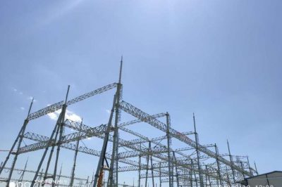 天津渠陽（寶北）電站站設備區(qū)土建施工高峰期基本完成