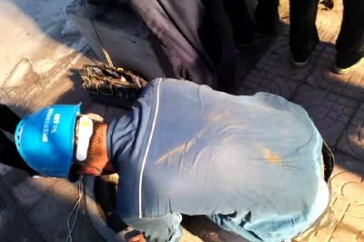 蓬萊市供電公司冒高溫開展新上電纜分接柜、敷設(shè)電纜工程