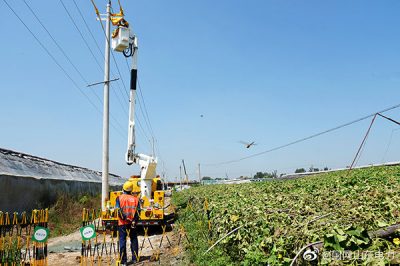 10千伏曲東線工業(yè)園支線6號桿進(jìn)行帶電消缺