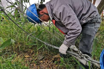 肇事拉線傷、電工搶修忙