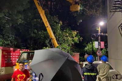 無(wú)懼大風(fēng)，連夜搶修供電線路